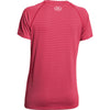 Under Armour Women's Red UA Stripe Tech Locker Short Sleeve Tee