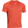 Under Armour Men's Dark Orange UA Stripe Tech Locker Short Sleeve Tee