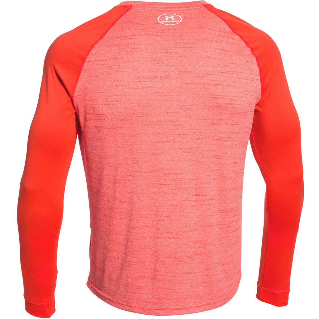 Under Armour Men's Dark Orange Novelty Locker Long Sleeve Tee