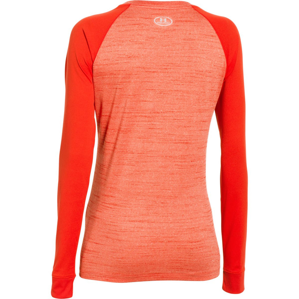 Under Armour Women's Dark Orange Novelty Locker Long Sleeve Tee