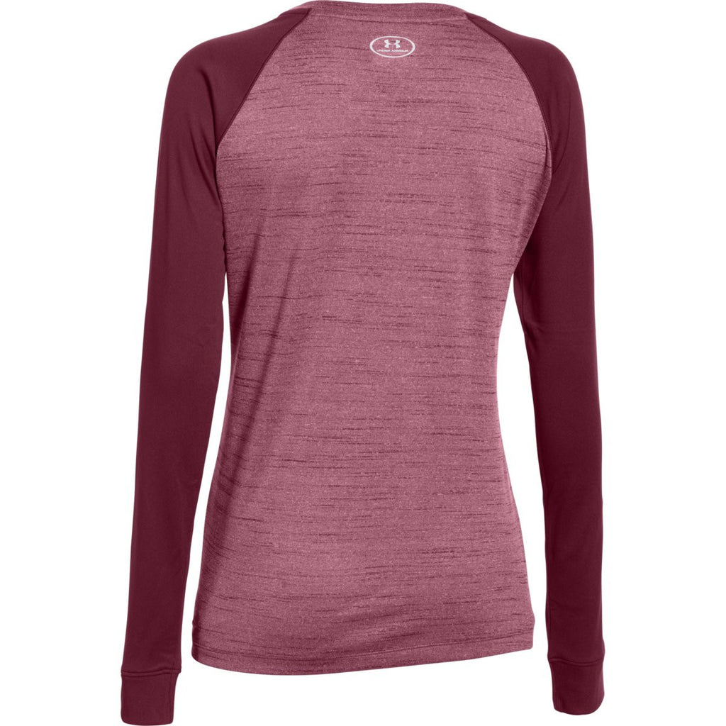 Under Armour Women's Maroon Novelty Locker Long Sleeve Tee