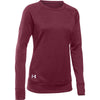 Under Armour Women's Maroon Novelty Armour Fleece Crew