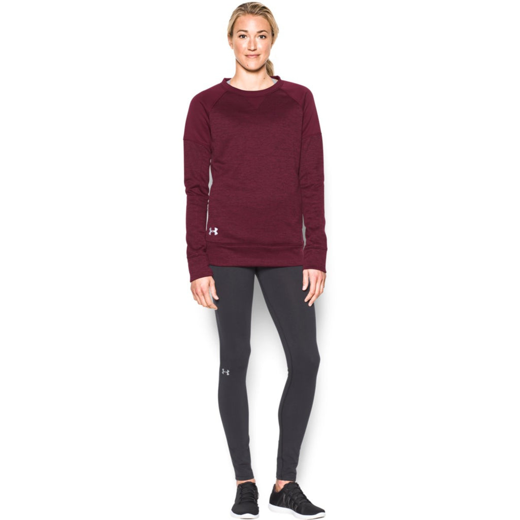 Under Armour Women's Maroon Novelty Armour Fleece Crew