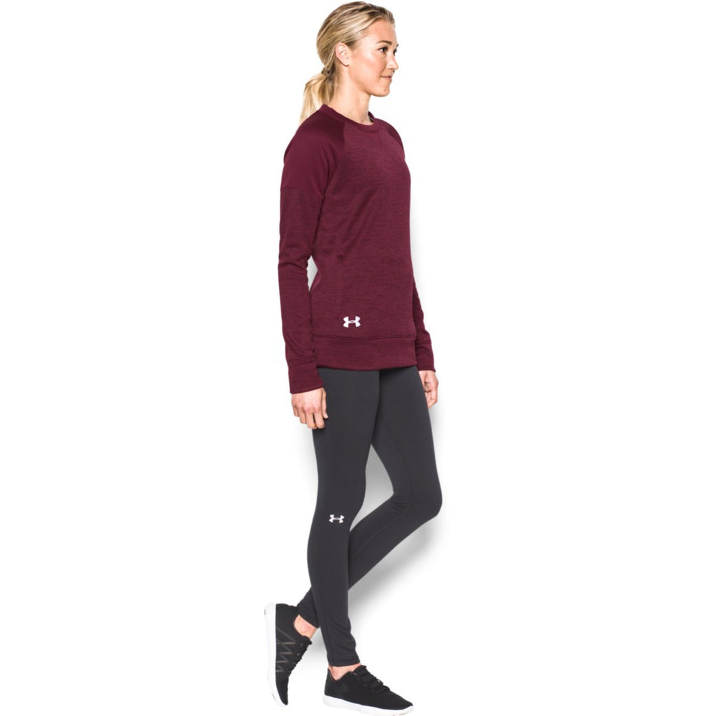 Under Armour Women's Maroon Novelty Armour Fleece Crew