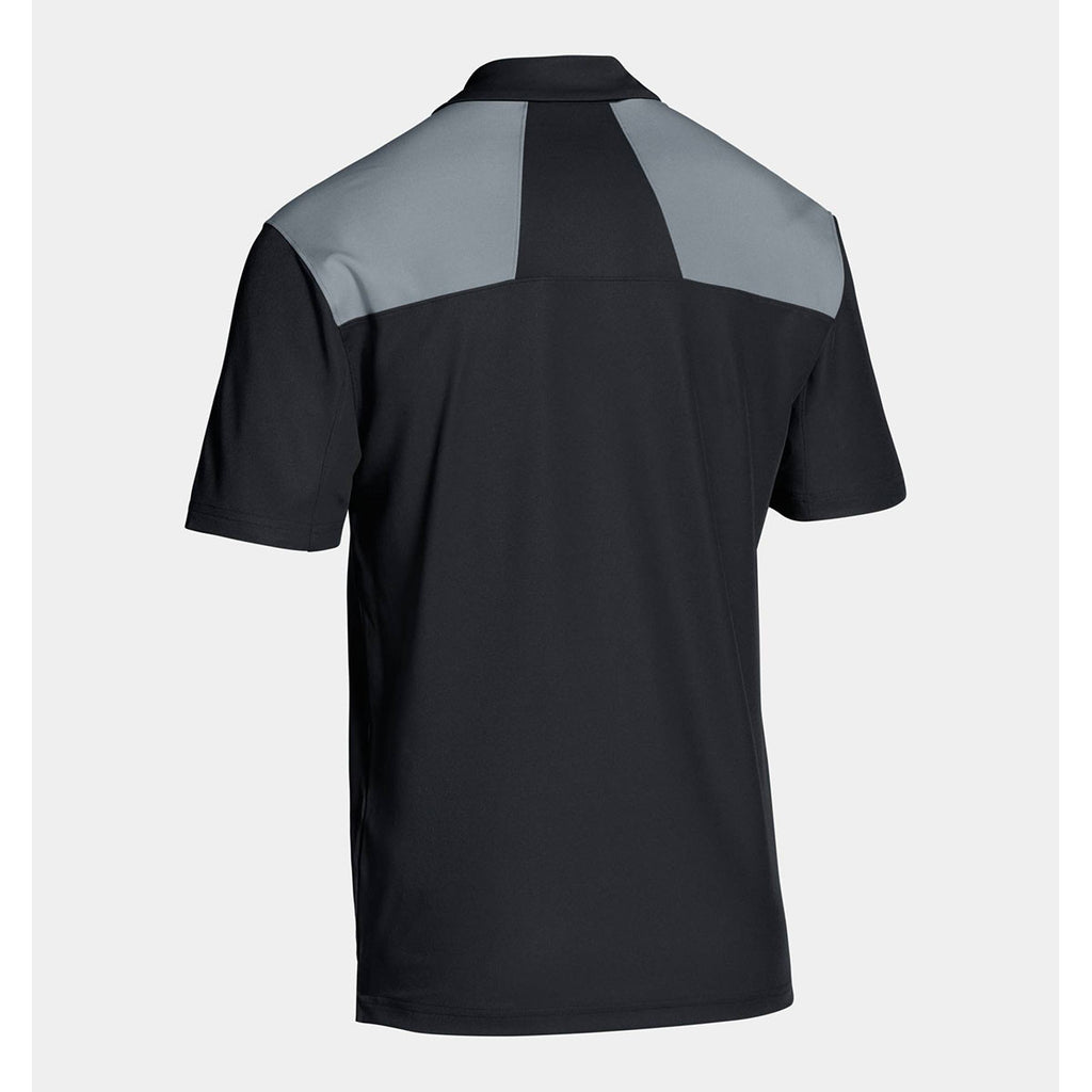 Under Armour Men's Black Armour Colorblock Polo