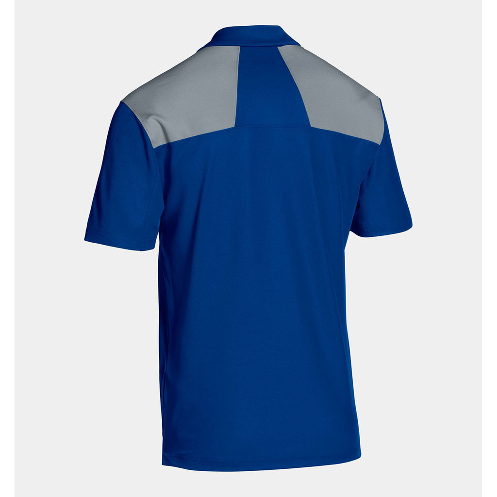 Under Armour Men's Blue Armour Colorblock Polo