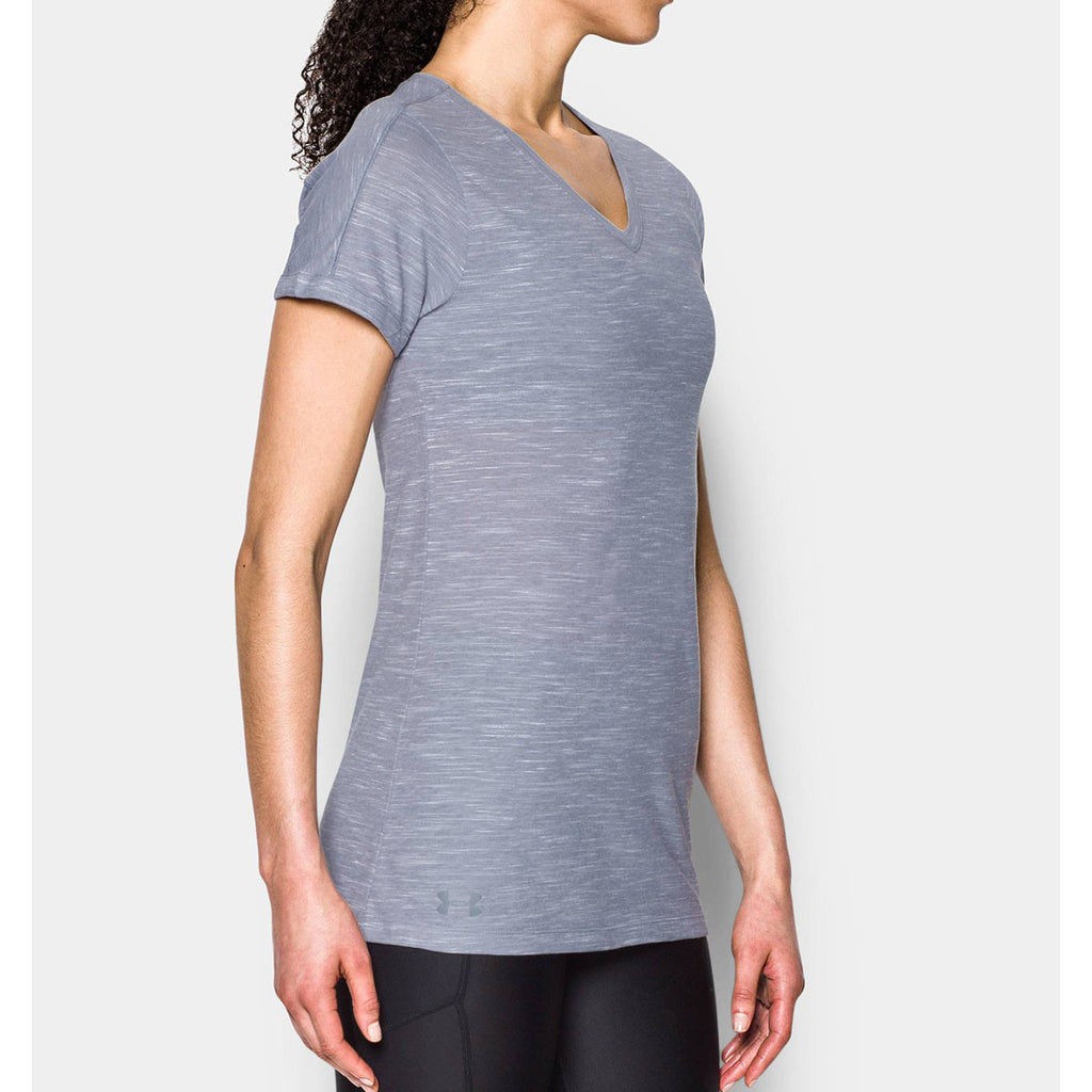 Under Armour Women's True Gray Heather Stadium T-Shirt