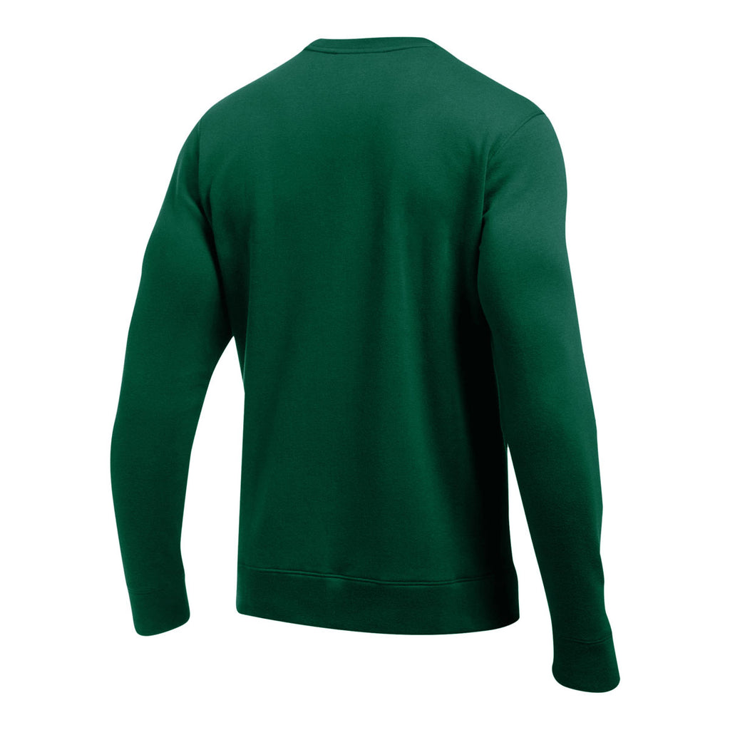 Under Armour Men's Forest Green Hustle Fleece Crew Neck Sweatshirt