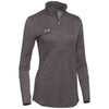 Under Armour Women's Charcoal Light Heather Novelty 1/2 Zip