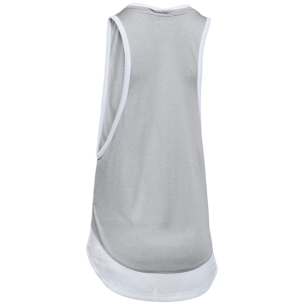 Under Armour Women's True Gray Heather Muscle Locker Tee