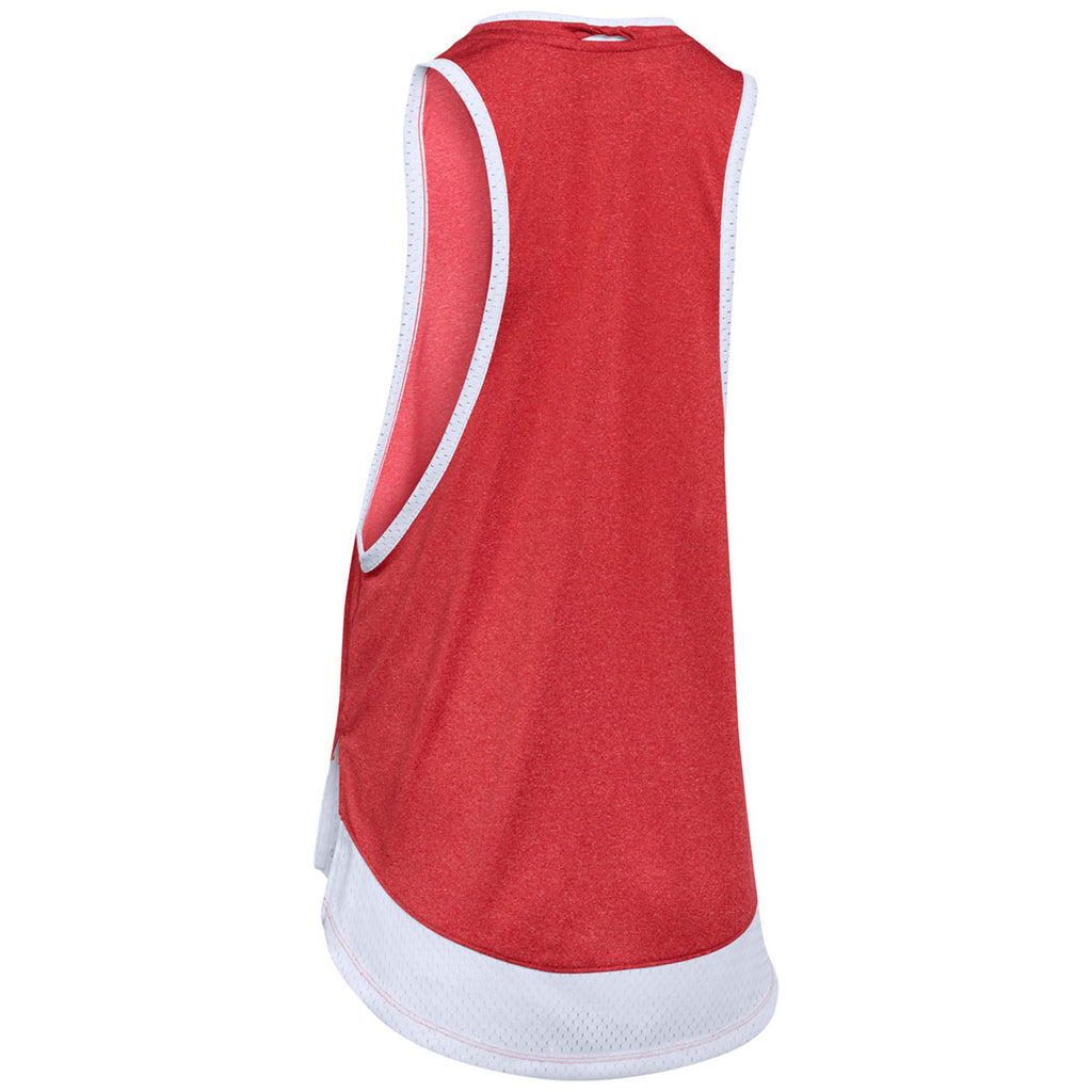 Under Armour Women's Red Light Heather Muscle Locker Tee