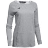 Under Armour Women's True Grey Heather Hustle Fleece Crew