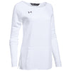 Under Armour Women's White Hustle Fleece Crew