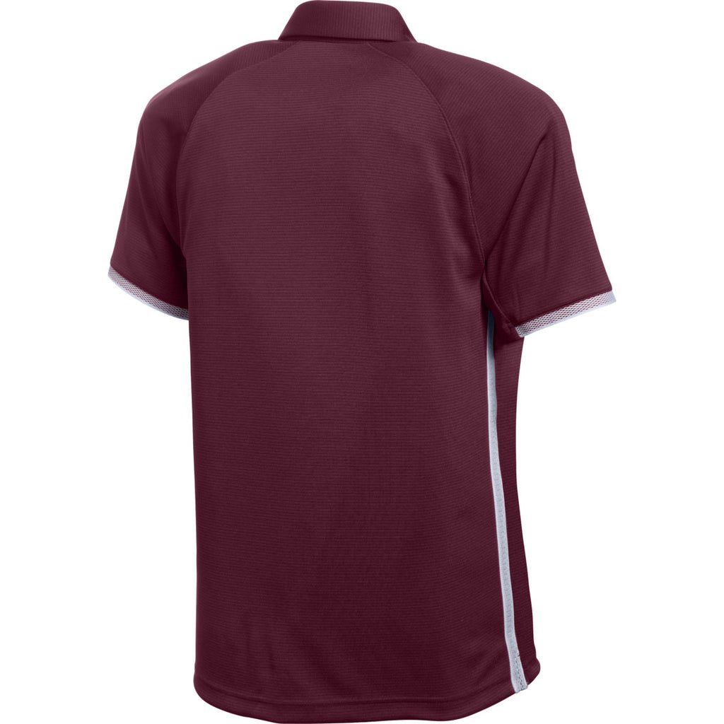 Under Armour Men's Maroon Rival Polo