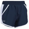 Under Armour Women's Midnight Navy Team Fly By Shorts