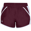 Under Armour Women's Maroon Team Fly By Shorts