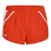 Under Armour Women's Dark Orange Team Fly By Shorts