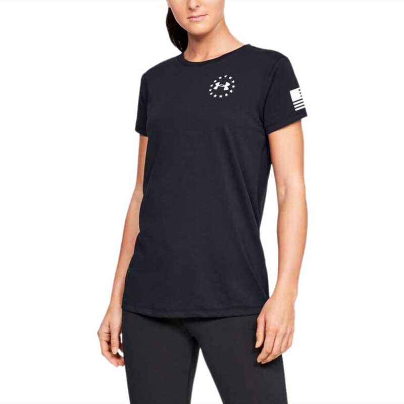 Under Armour Women's Black Freedom Flag Tee