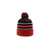 Richardson Black/Red/White Pom Beanie with Cuff