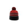 Richardson Red/Black/White Pom Beanie with Cuff