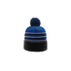 Richardson Royal/Black/White Pom Beanie with Cuff