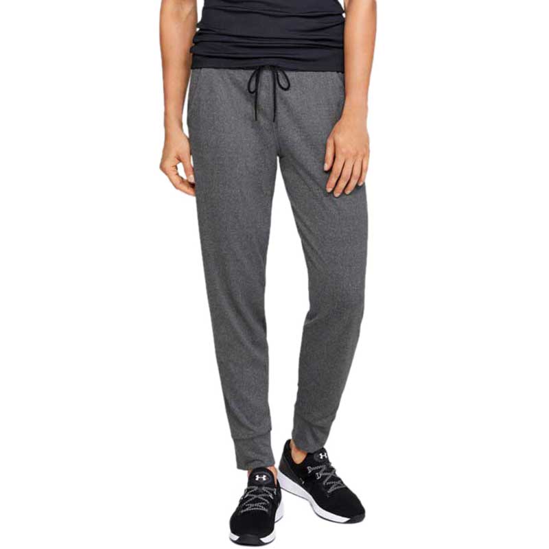 Under Armour Women's Heather Grey/Black Tech Pant 2.0