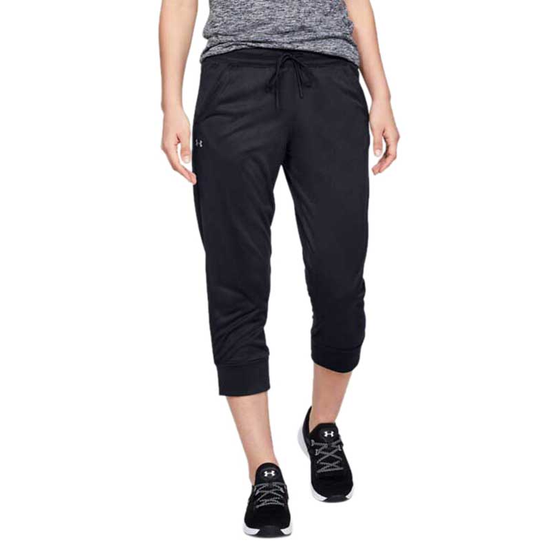 Under Armour Women's Heather Grey/Black Tech Capri