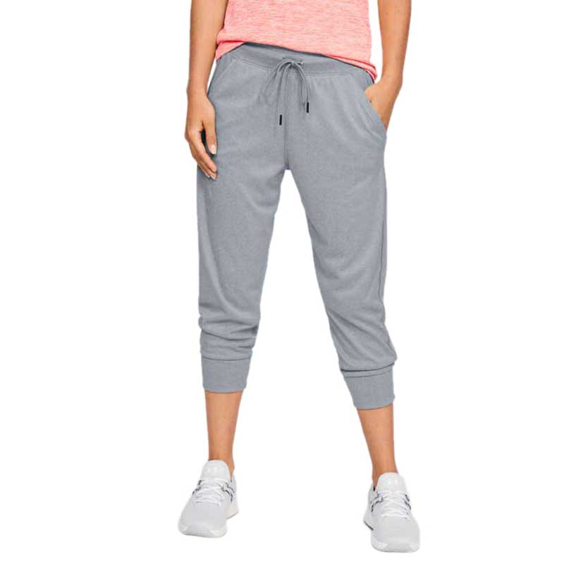 Under Armour Women's Steel Light Heather Tech Capri