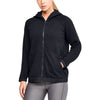 Under Armour Women's Black Hustle Fleece Full Zip Hoody