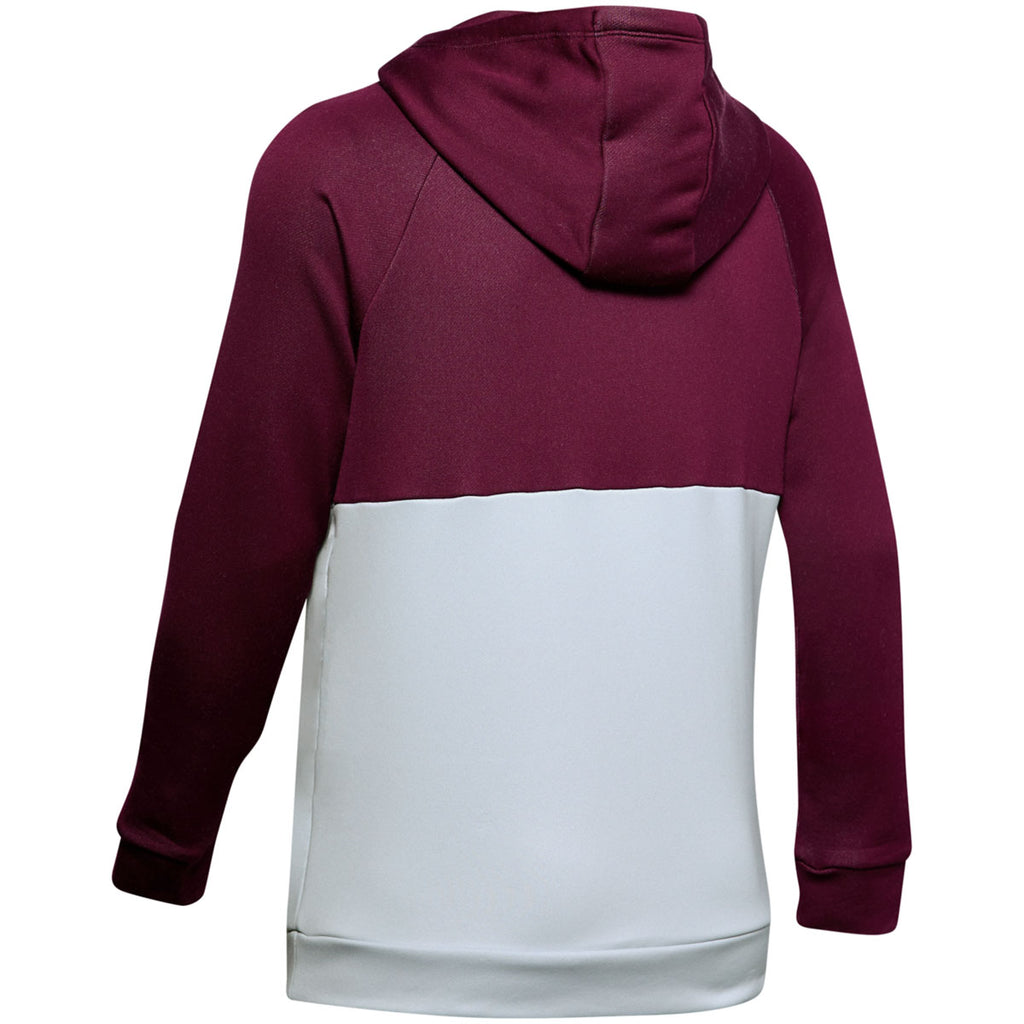 Under Armour Women's Maroon Qualifier Blocked Hoody