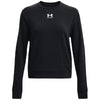 Under Armour Women's Black/White Rival Terry Crew