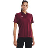 Under Armour Women's Maroon/White Tech Team Polo