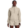 Under Armour Women's Oatmeal Light Heather Rival Half Zip