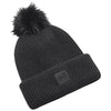 Under Armour Women's Black Halftime Ribbed Pom Beanie