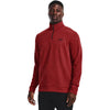 Under Armour Men's Stadium Red/Black Storm SweaterFleece 1/4 Zip