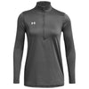 Under Armour Women's Castlerock/White Team Tech 1/2 Zip