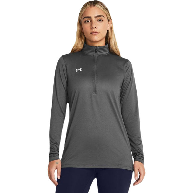 Under Armour Women's Castlerock/White Team Tech 1/2 Zip