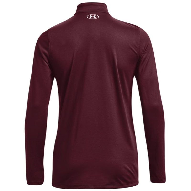 Under Armour Women's Maroon/White Team Tech 1/2 Zip