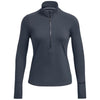 Under Armour Women's Downpour Grey/Reflective Qualifier Run Half Zip