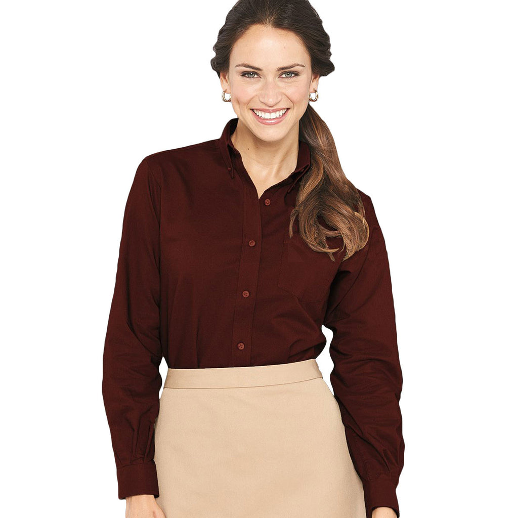 Van Heusen Women's Cayenne Long Sleeve Oxford Shirt-Alpha Sized