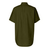 Van Heusen Men's Dark Green Short Sleeve Oxford Shirt-Alpha Sized