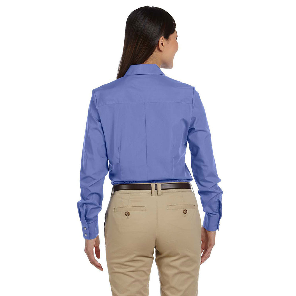 Van Heusen Women's Periwinkle Blue Silky Poplin Dress Shirt