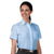 Van Heusen Women's Blue Short Sleeve Broadcloth Shirt