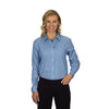 Van Heusen Women's Blue Feather Stripe With Contrast Long Sleeve Shirt