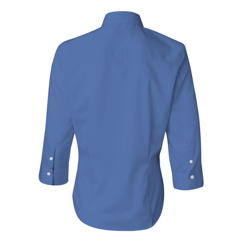 Van Heusen Women's Cobalt 3/4 Sleeve Twil Dress Shirt