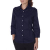 Van Heusen Women's Navy 3/4 Sleeve Twil Dress Shirt