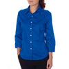 Van Heusen Women's Royal Blue 3/4 Sleeve Twil Dress Shirt