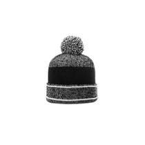 Richardson Grey/White/Black Heathered Pom Beanie with Cuff