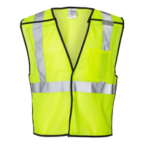 ML Kishigo Men's Lime One-Pocket Breakaway Vest