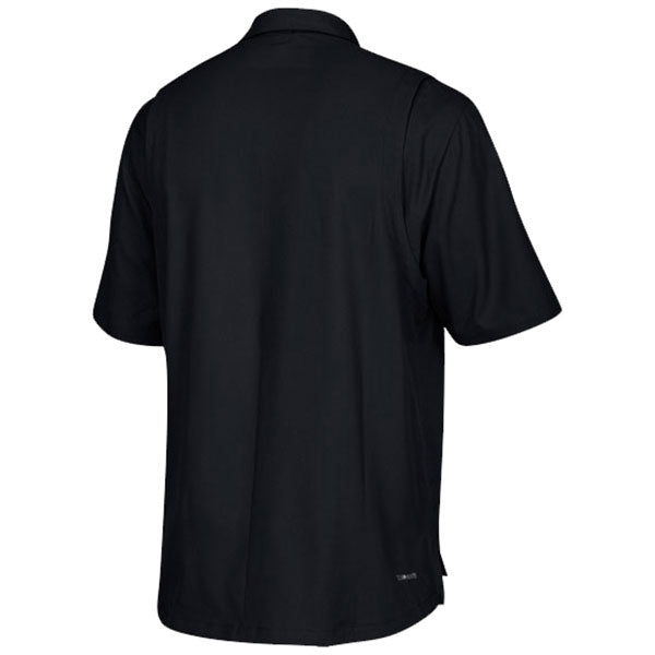 adidas Men's Black Team Iconic Full Button Polo